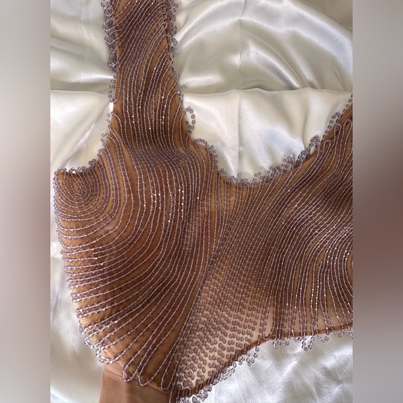 Rare⚡️La Perla Elegant Beaded Women's Top - nude color - Picture 4 of 13